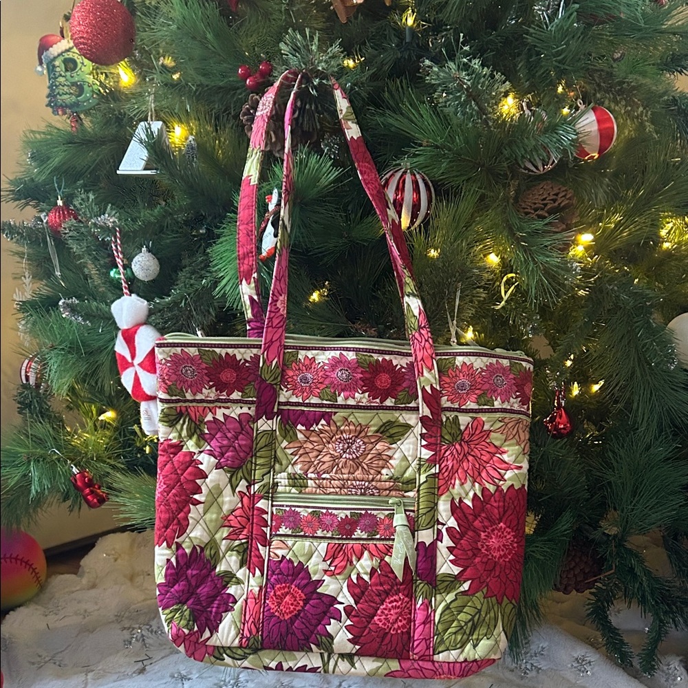 SOLD Vera Bradley Pink and Green Floral Tote